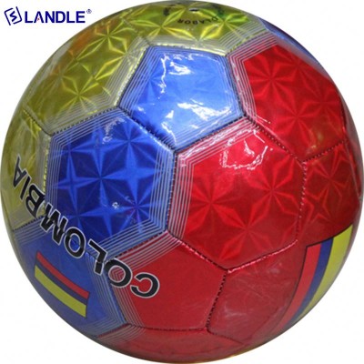 Machine Stitched PVC Synthetic Leather glowing football factory