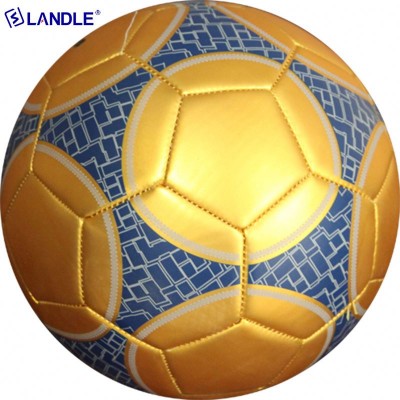 Leather Stitched machine sewn promotion pvc foam soccer ball size 5