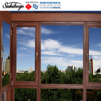 aluminium composite wood window tilt and turn